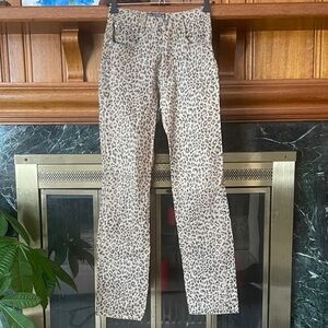 Versace Beige and Black Animal Print Jeans